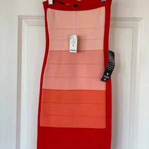 Red and Peach Dress